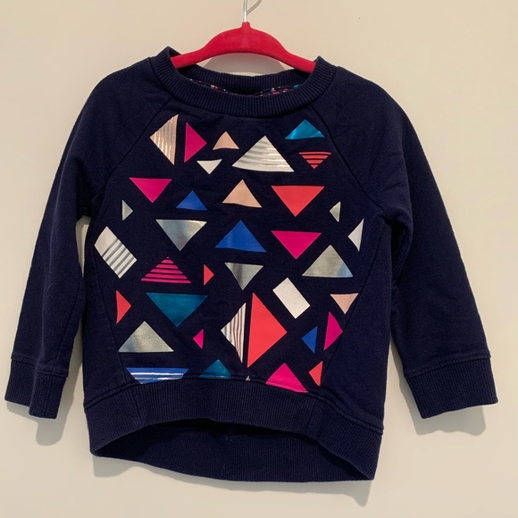 Gymgo Gymboree navy sweatshirt with triangle design. Size 2. - Picture 1 of 5